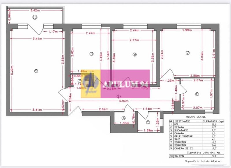 Apartament  3 camere Tineretului